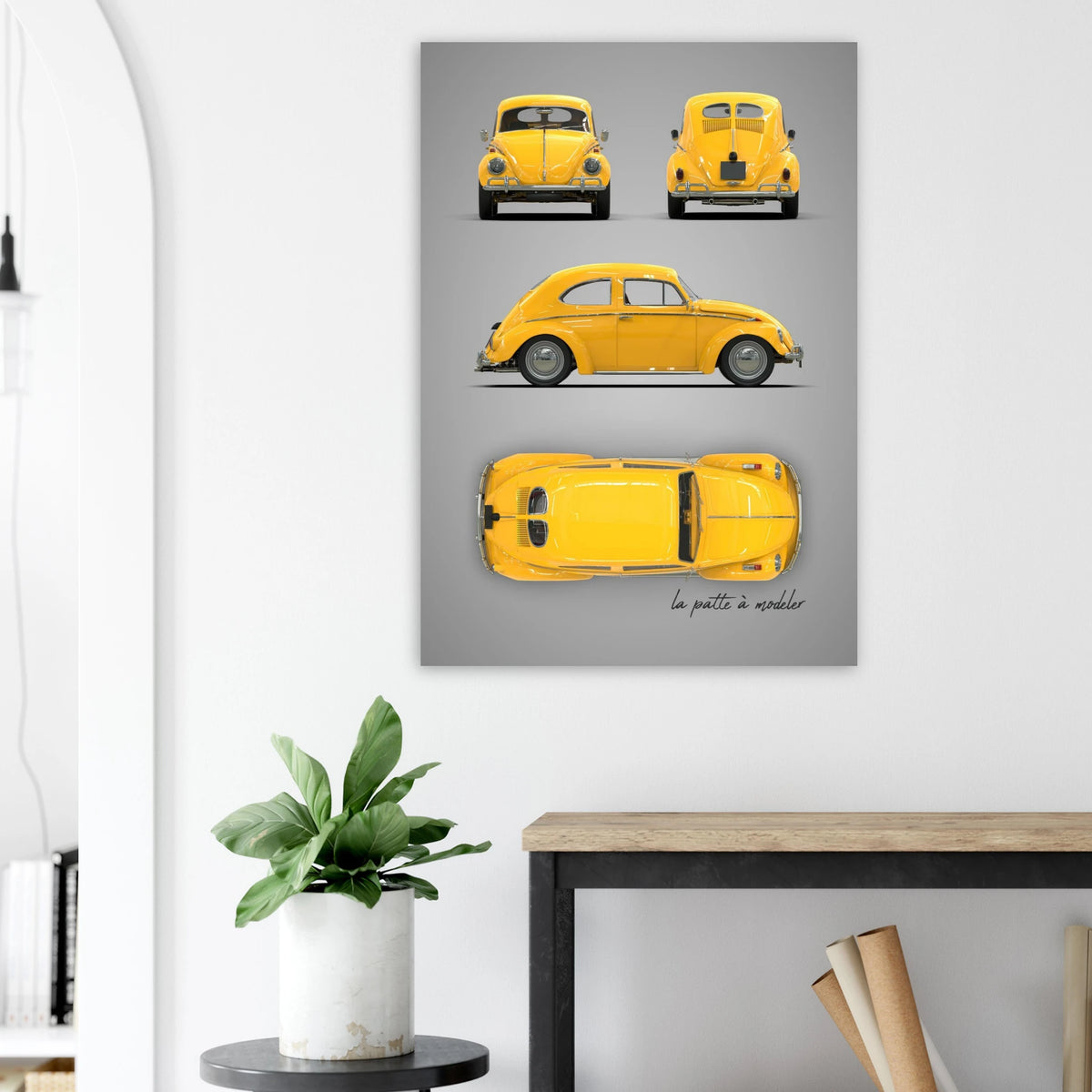 German Classic Car Aluminum Print - Custom Vintage Art