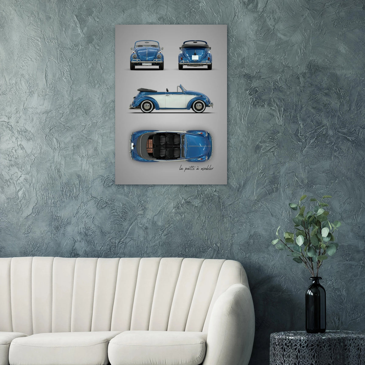 German Classic Car Aluminum Print - Custom Automotive Art