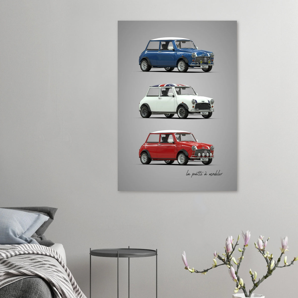 British Classic Car Aluminum Print - Compact Icon Art