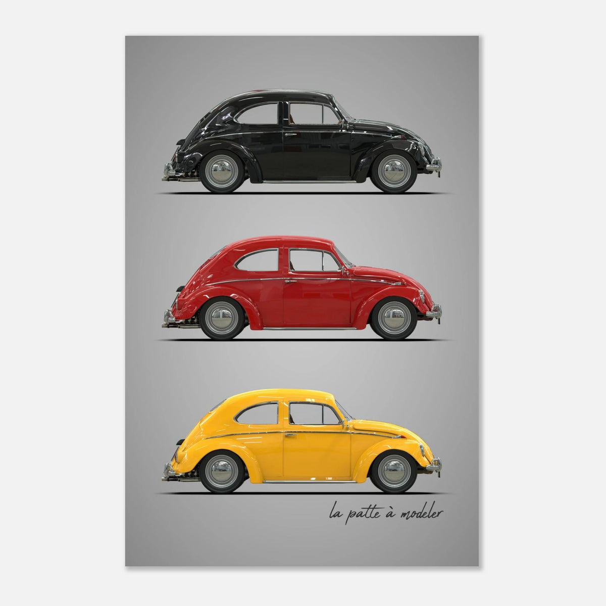 German Classic Car Aluminum Print - Vintage Design Art
