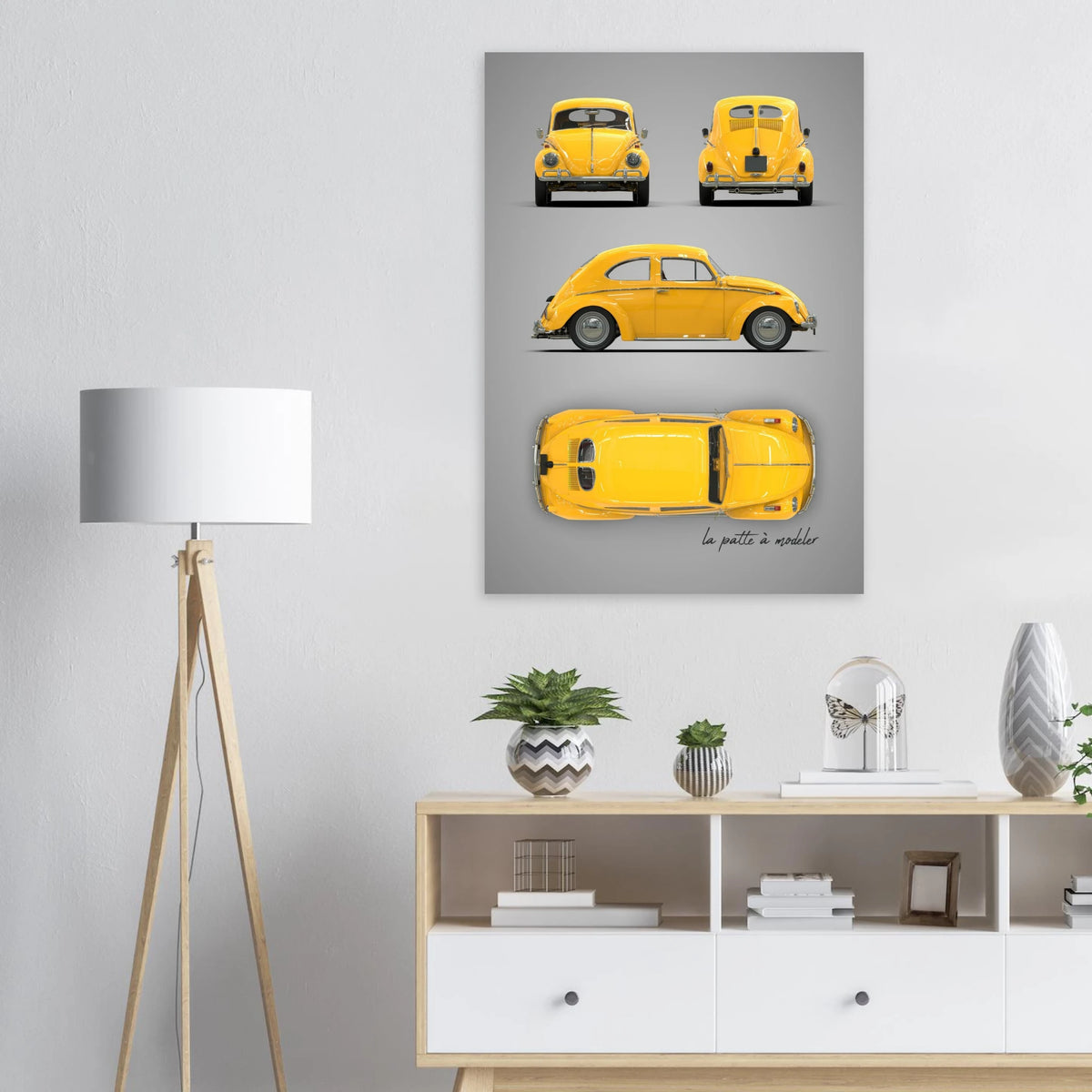German Classic Car Aluminum Print - Custom Vintage Art