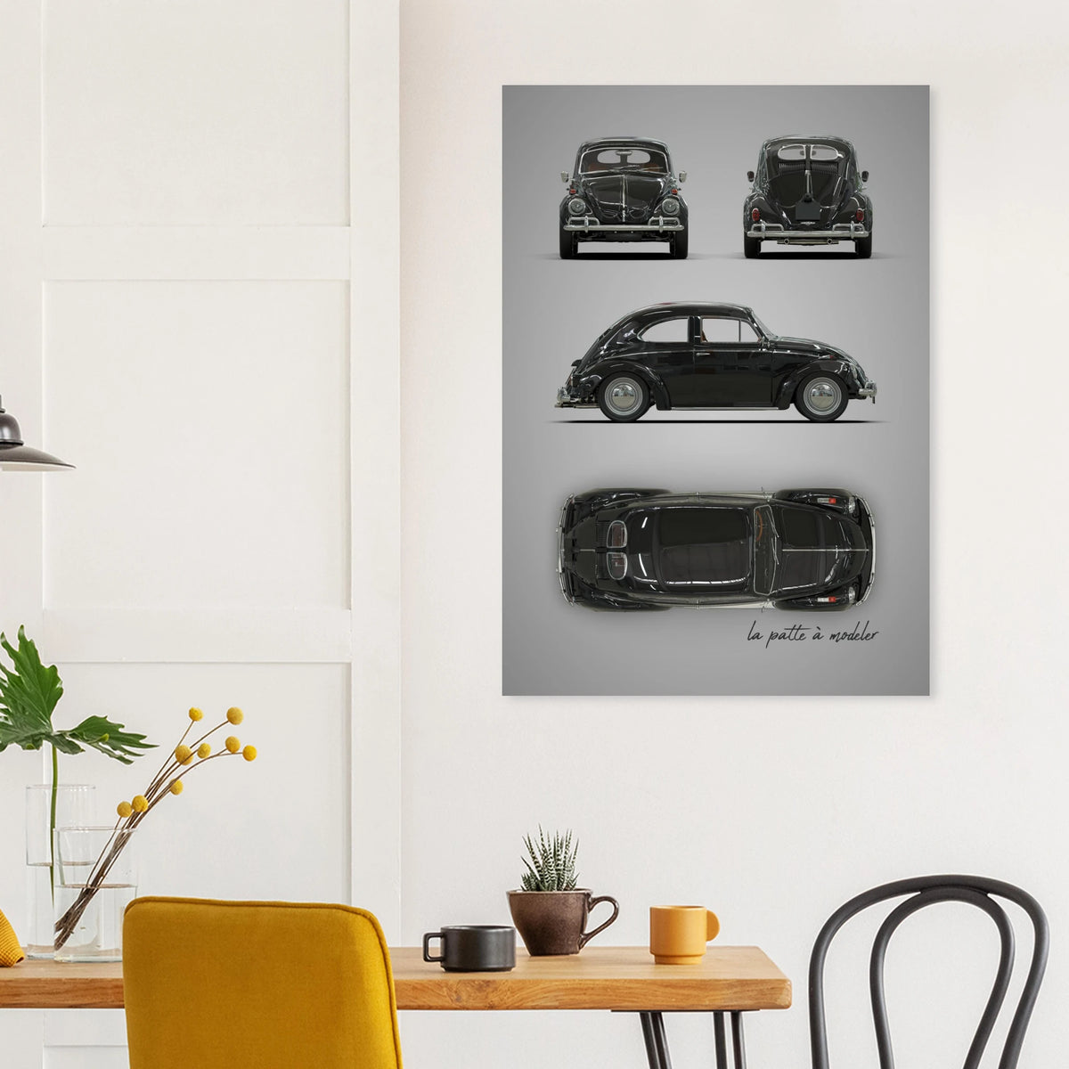German Classic Car Aluminum Print - Custom Heritage Art