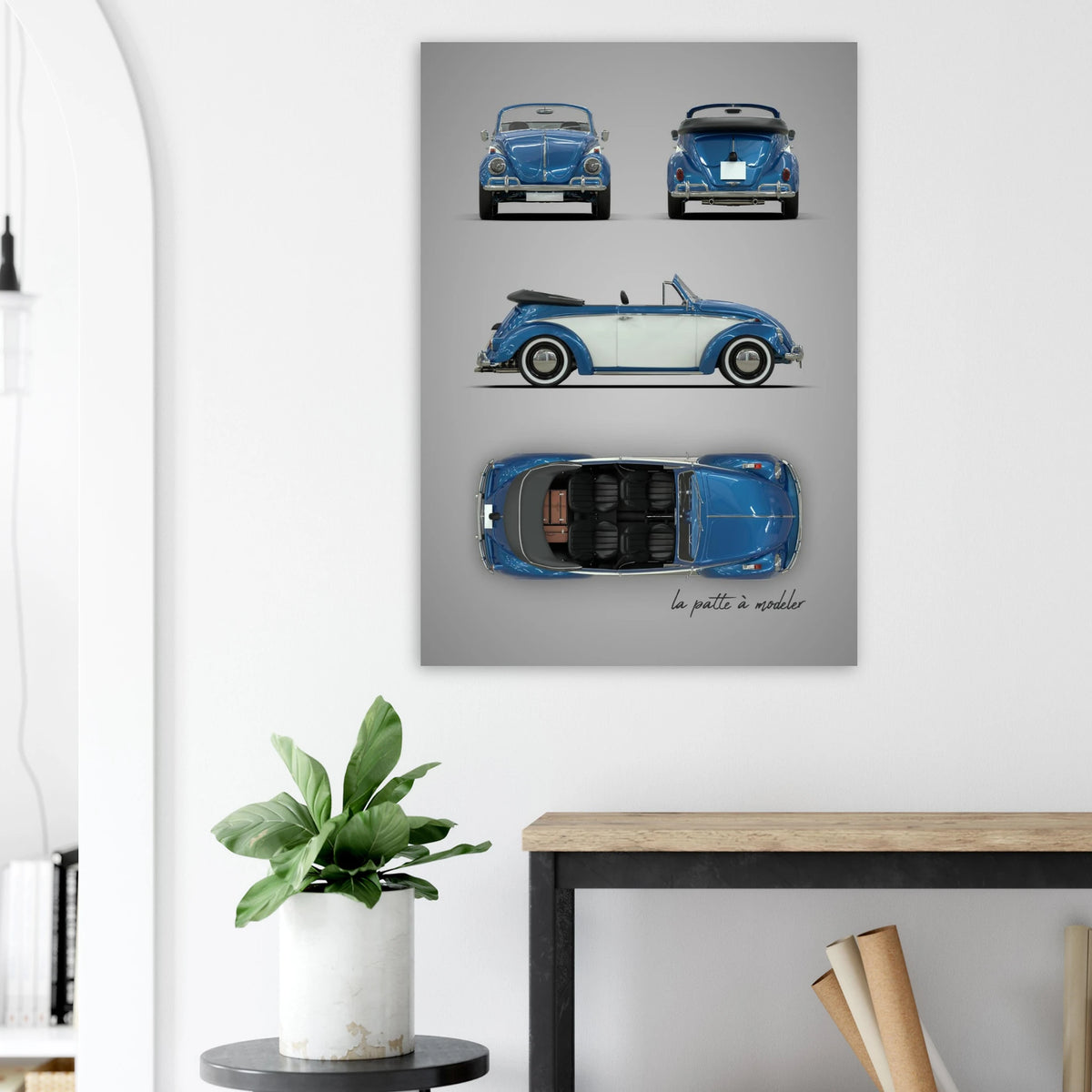 German Classic Car Aluminum Print - Custom Automotive Art