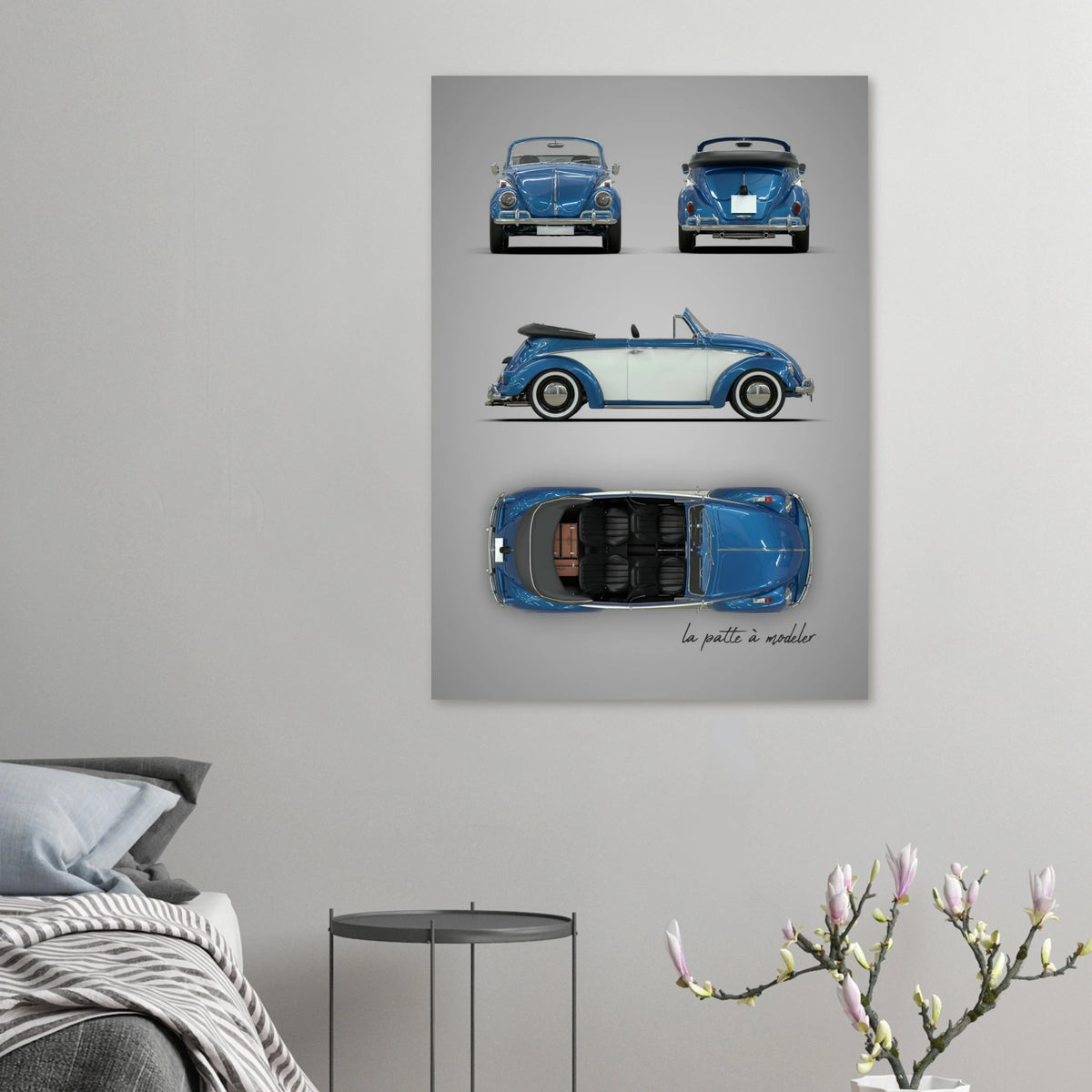 German Classic Car Aluminum Print - Custom Automotive Art