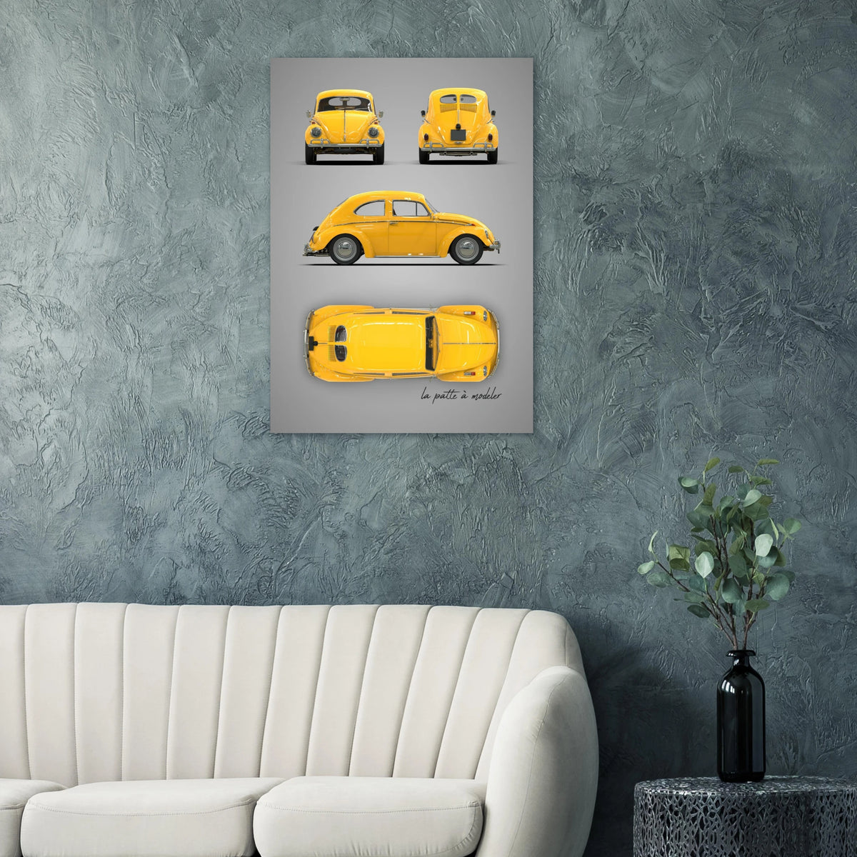 German Classic Car Aluminum Print - Custom Vintage Art