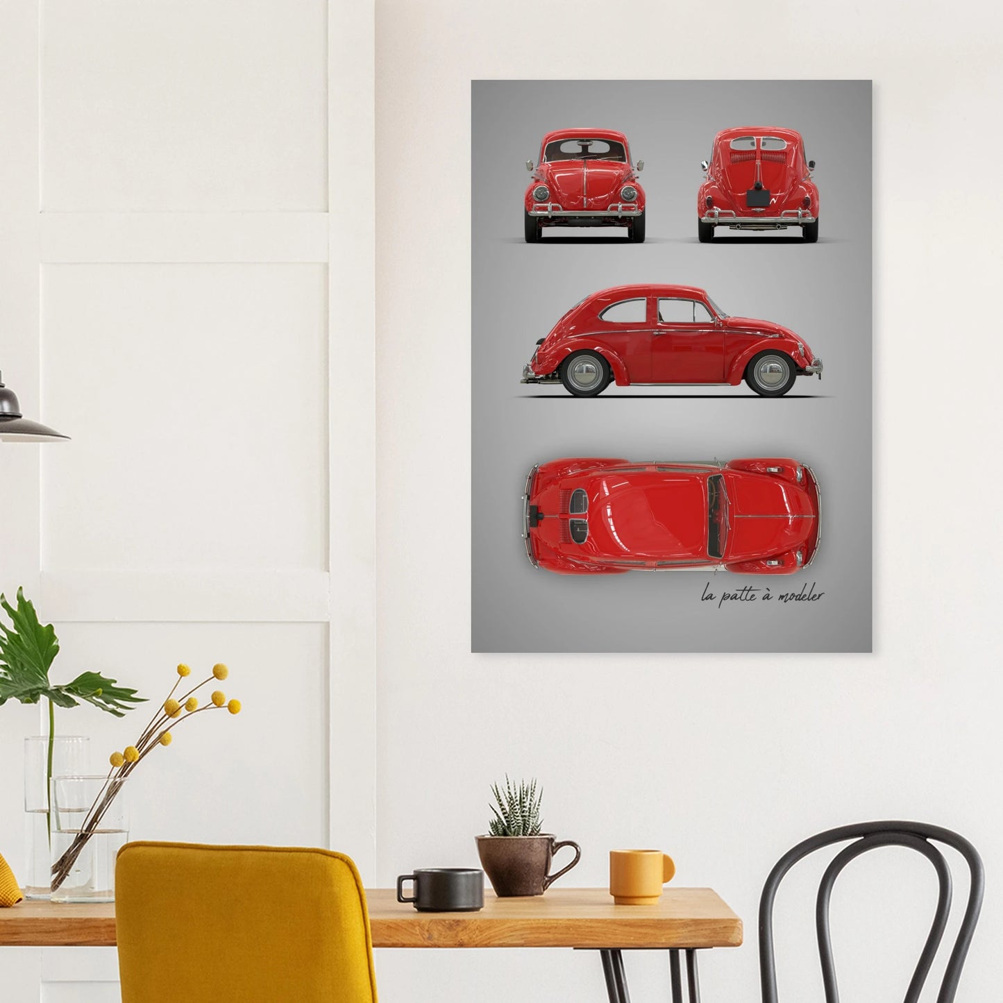 German Classic Car Aluminum Print - Custom Icon Art