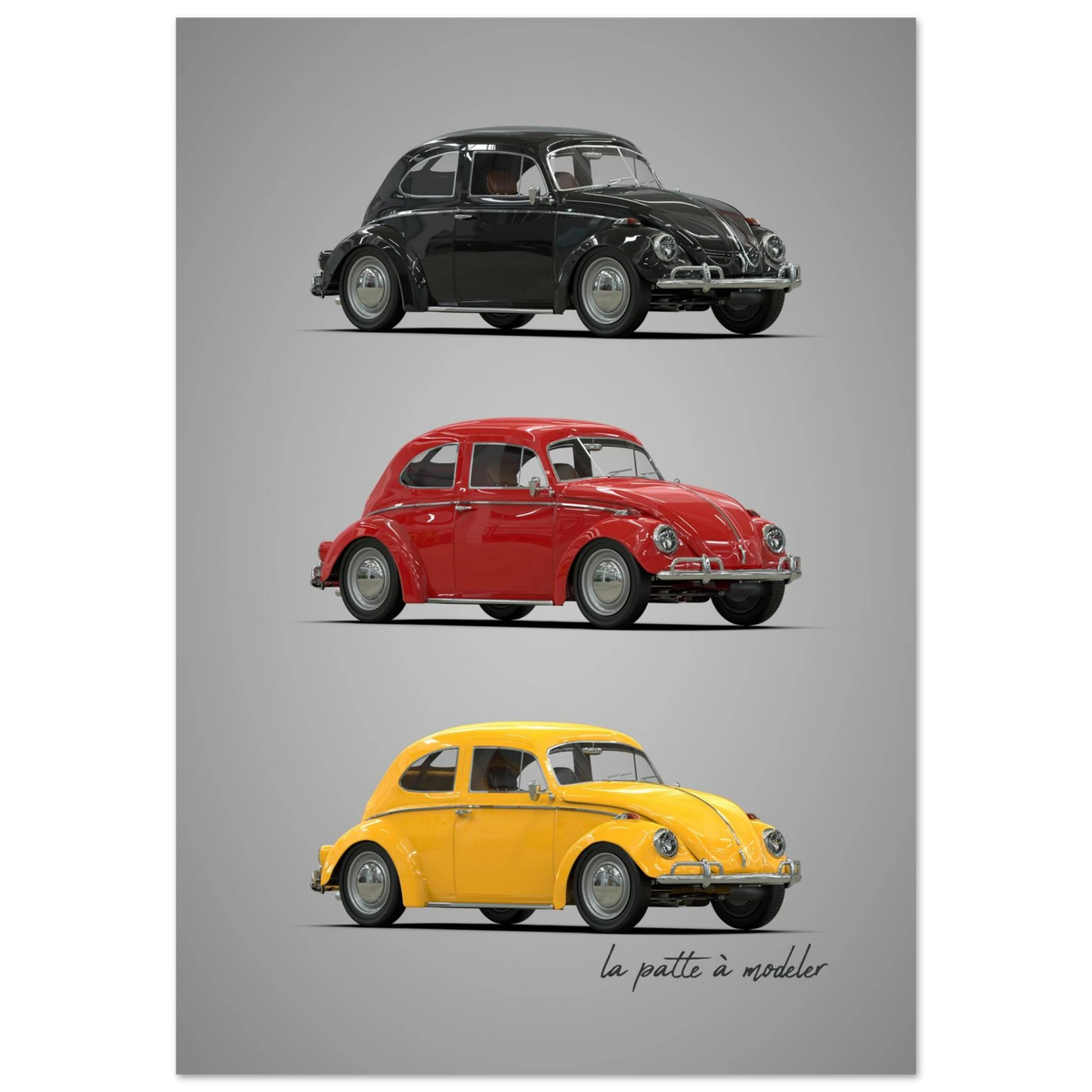 German Classic Car Aluminum Print - Vintage Heritage Art