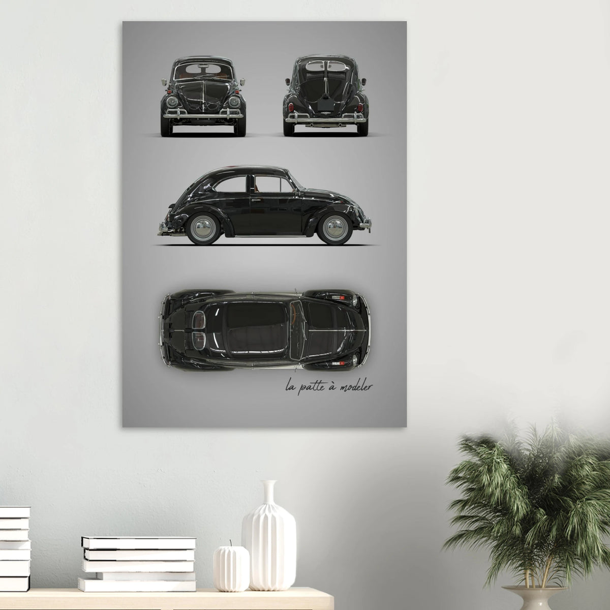 German Classic Car Aluminum Print - Custom Heritage Art
