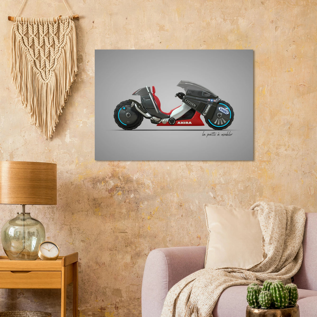 Japanese Motorcycle Aluminum Print - Anime Icon Art