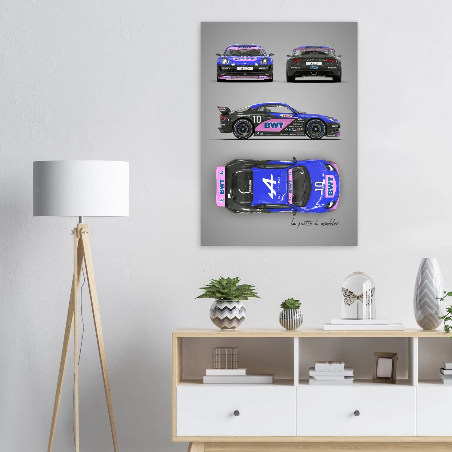 French Sports Car Aluminum Print - Classic Racing Art