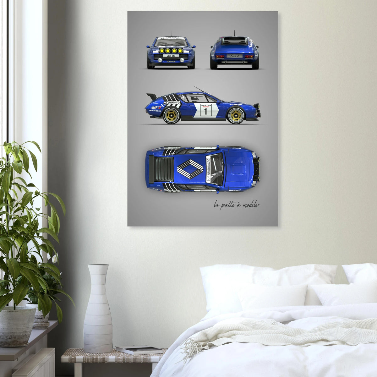 French Rally Car Aluminum Print - Rally Heritage Art