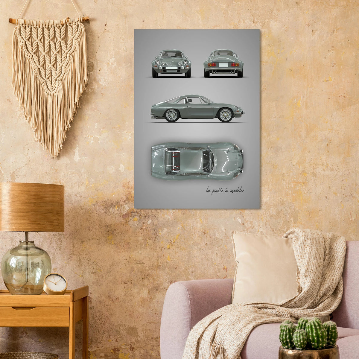 French Sports Car Aluminum Print - Classic Racing Art