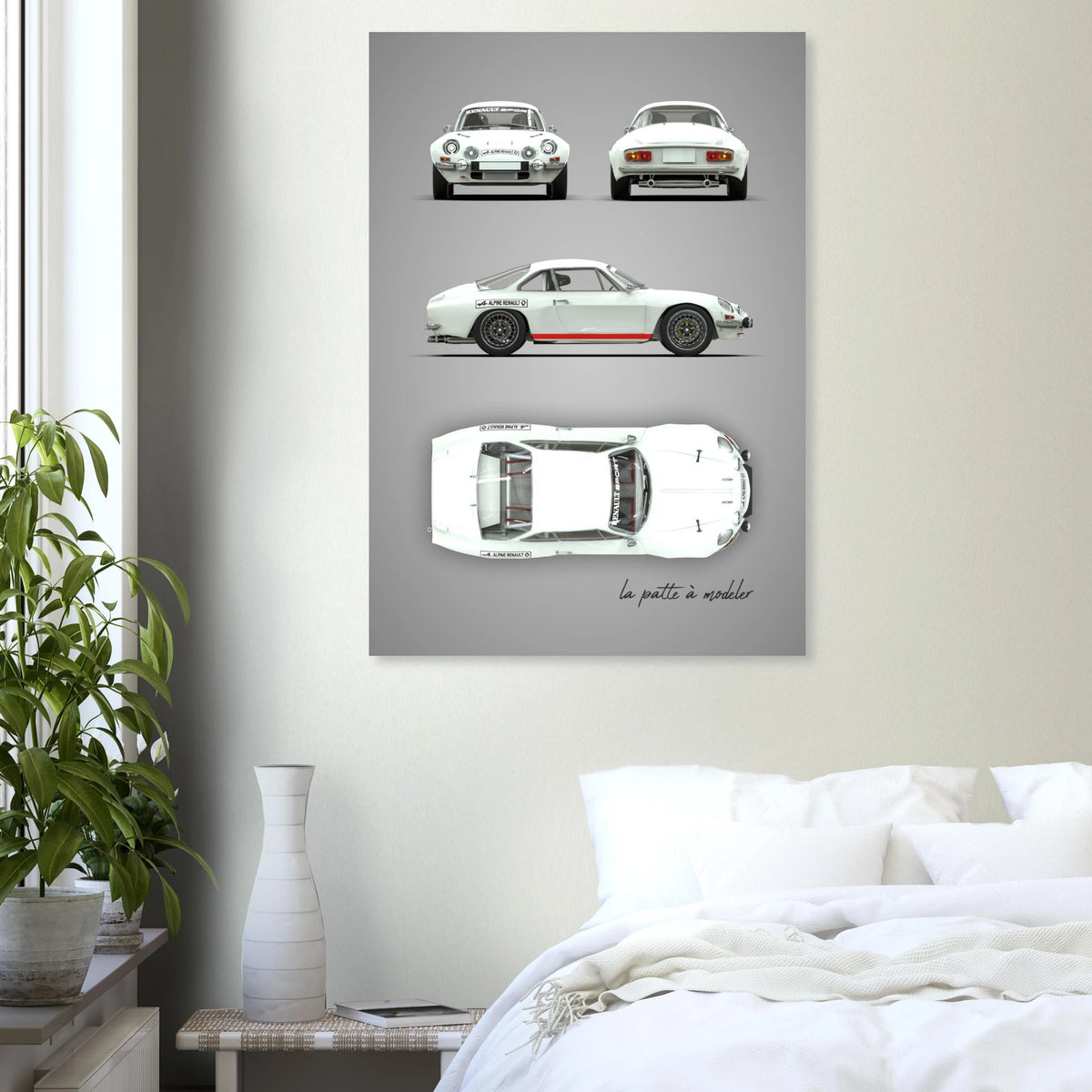 French Racing Car Aluminum Print - Sports Car Heritage Art