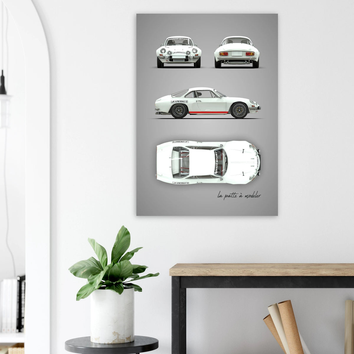 French Racing Car Aluminum Print - Sports Car Heritage Art