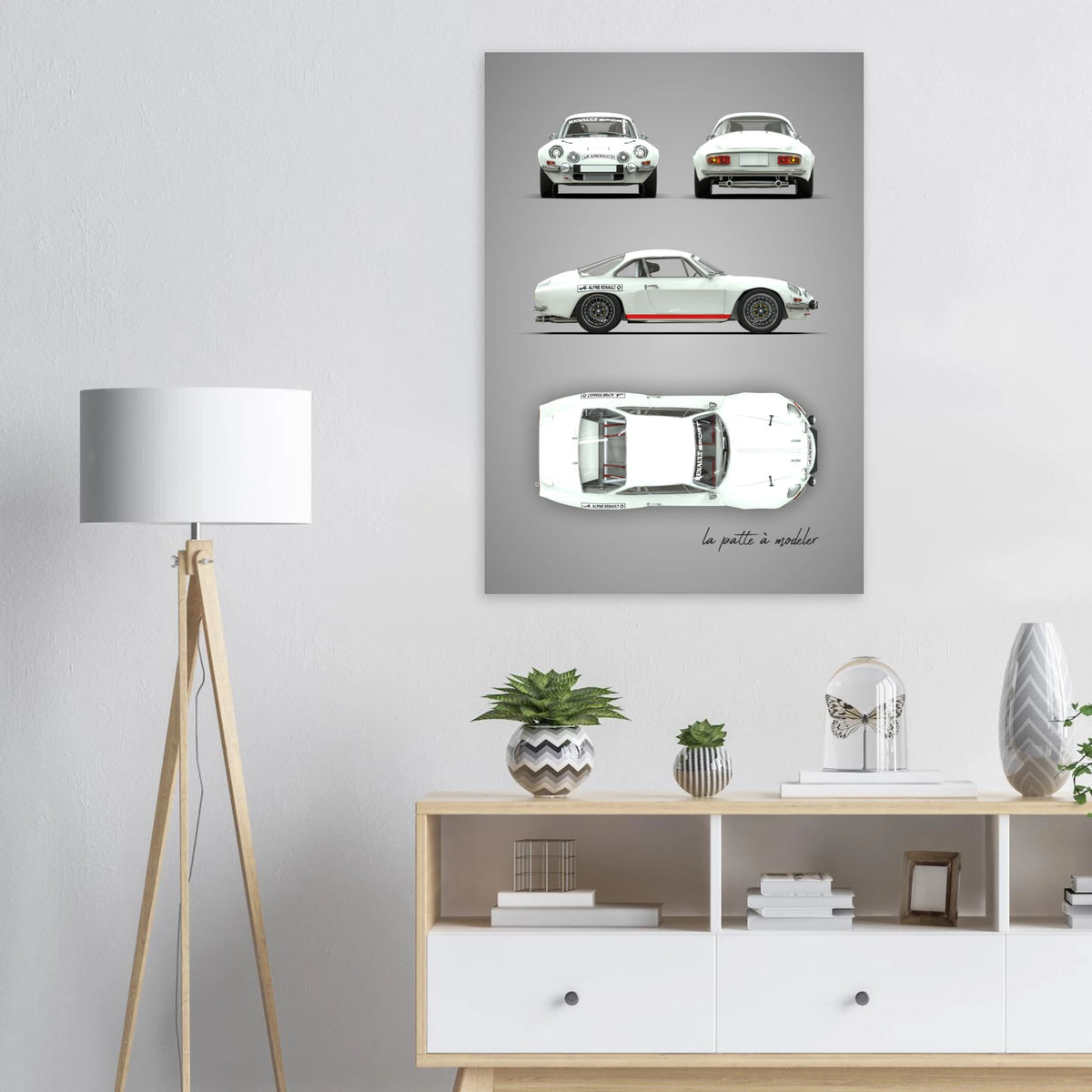 French Racing Car Aluminum Print - Sports Car Heritage Art