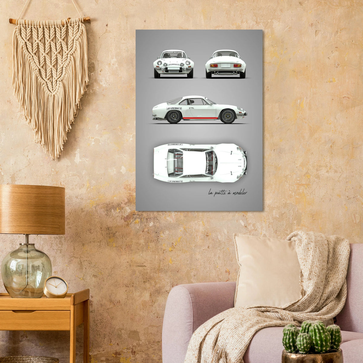 French Racing Car Aluminum Print - Sports Car Heritage Art