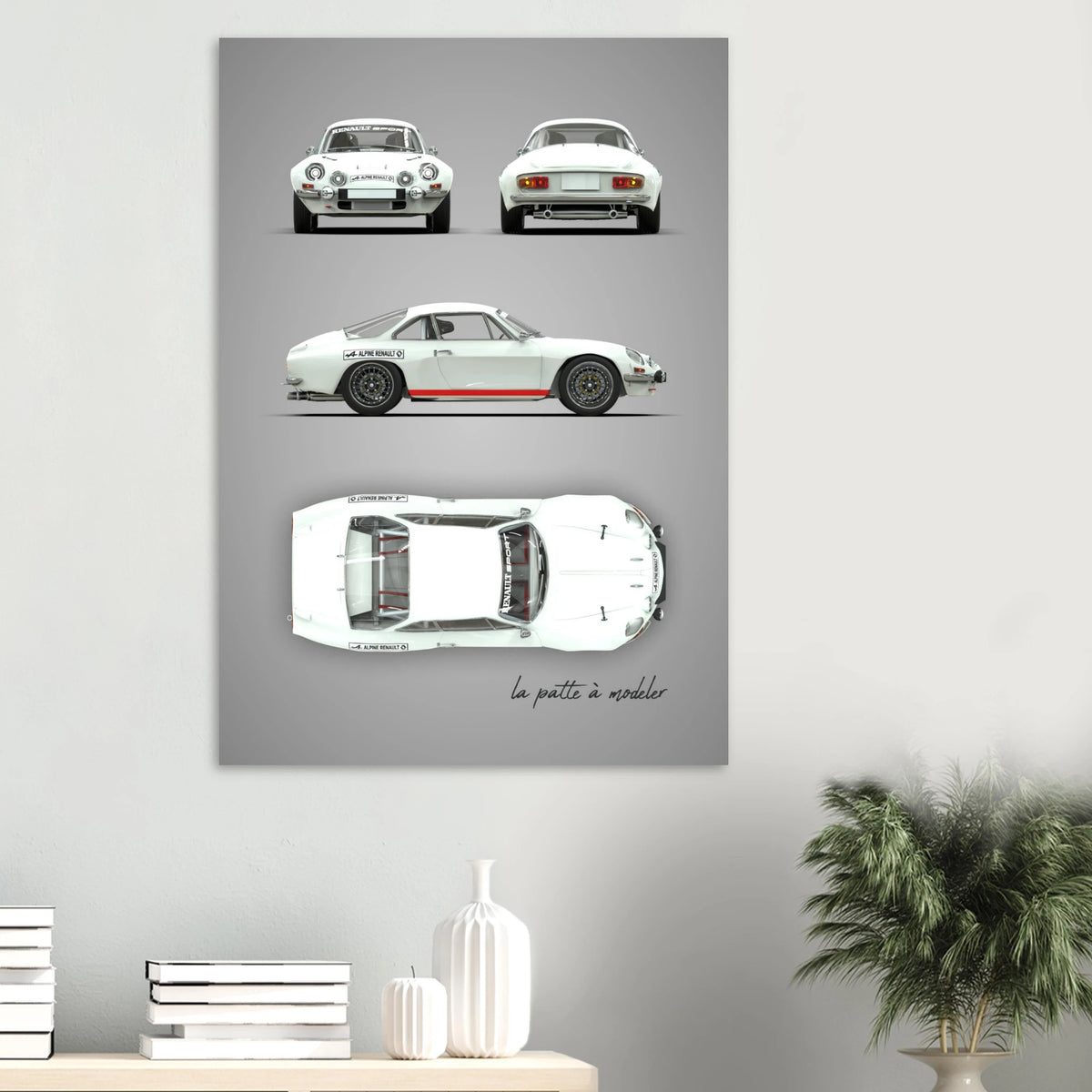 French Racing Car Aluminum Print - Sports Car Heritage Art