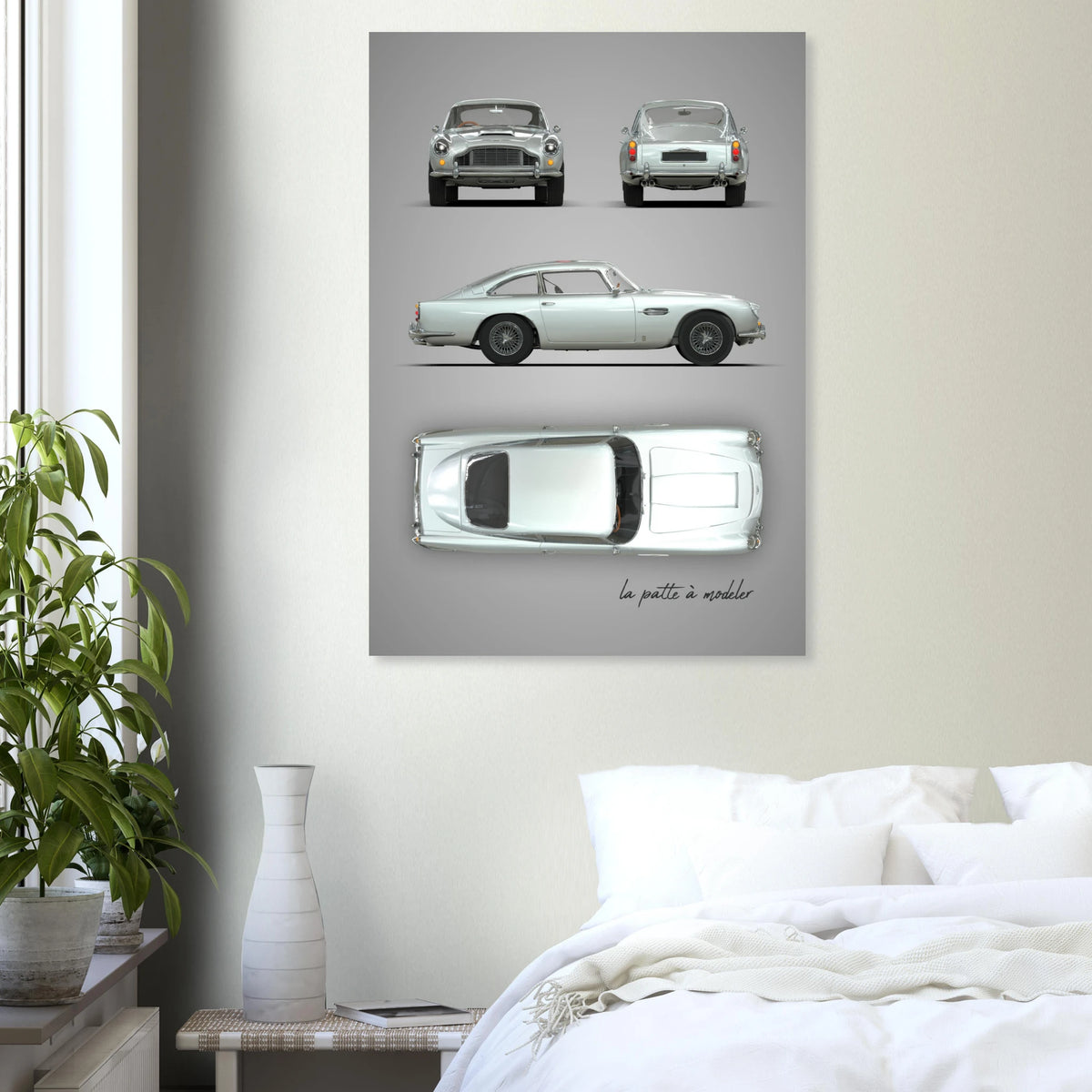 British Sports Car Aluminum Print - Classic GT Icon Art