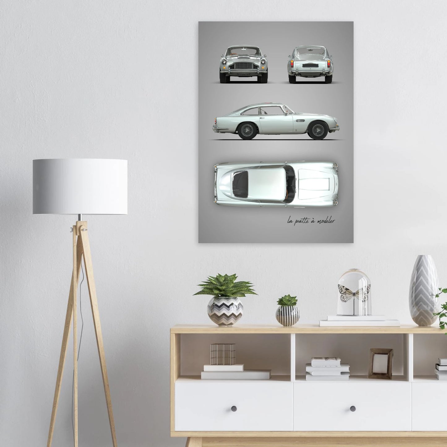British Sports Car Aluminum Print - Classic GT Icon Art