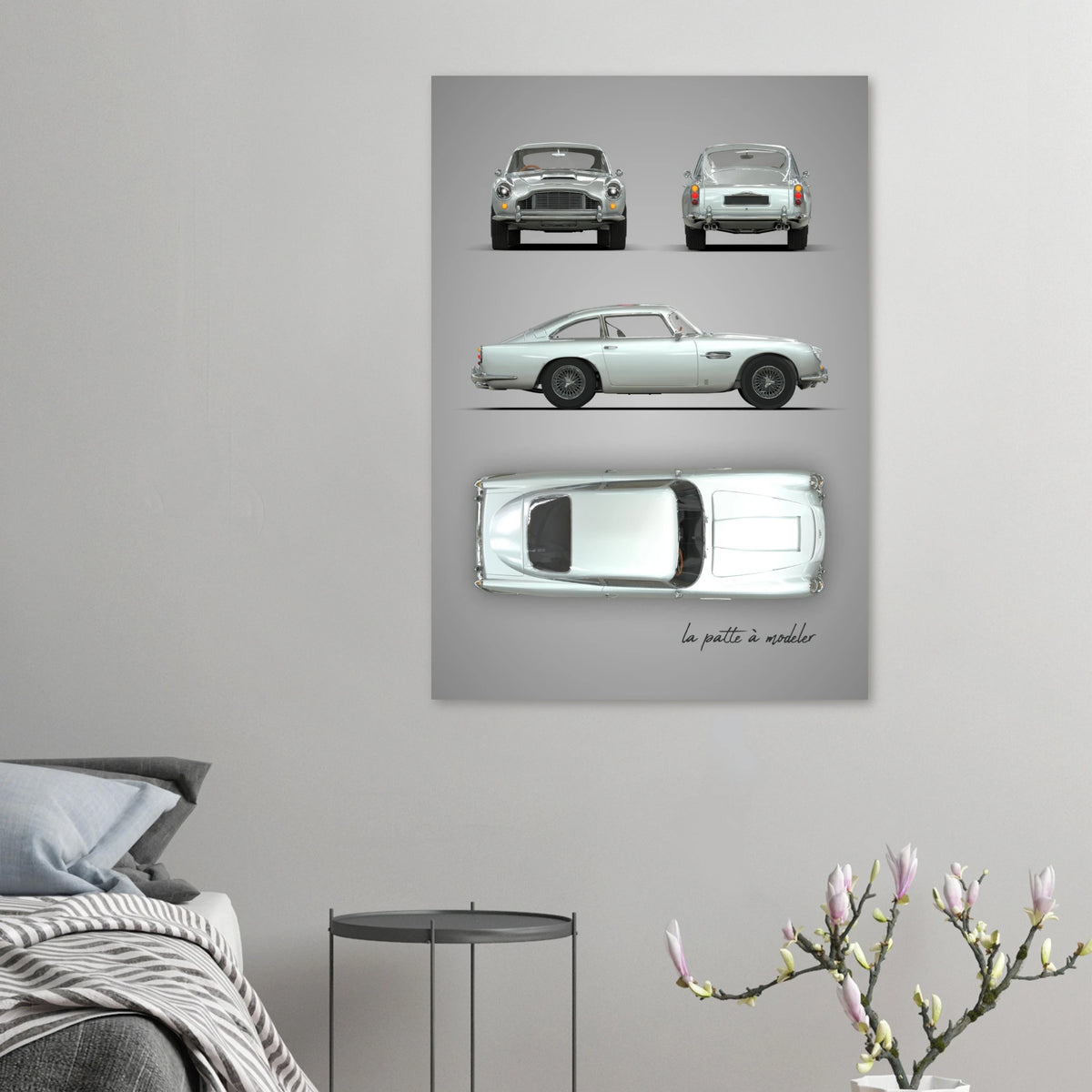 British Sports Car Aluminum Print - Classic GT Icon Art