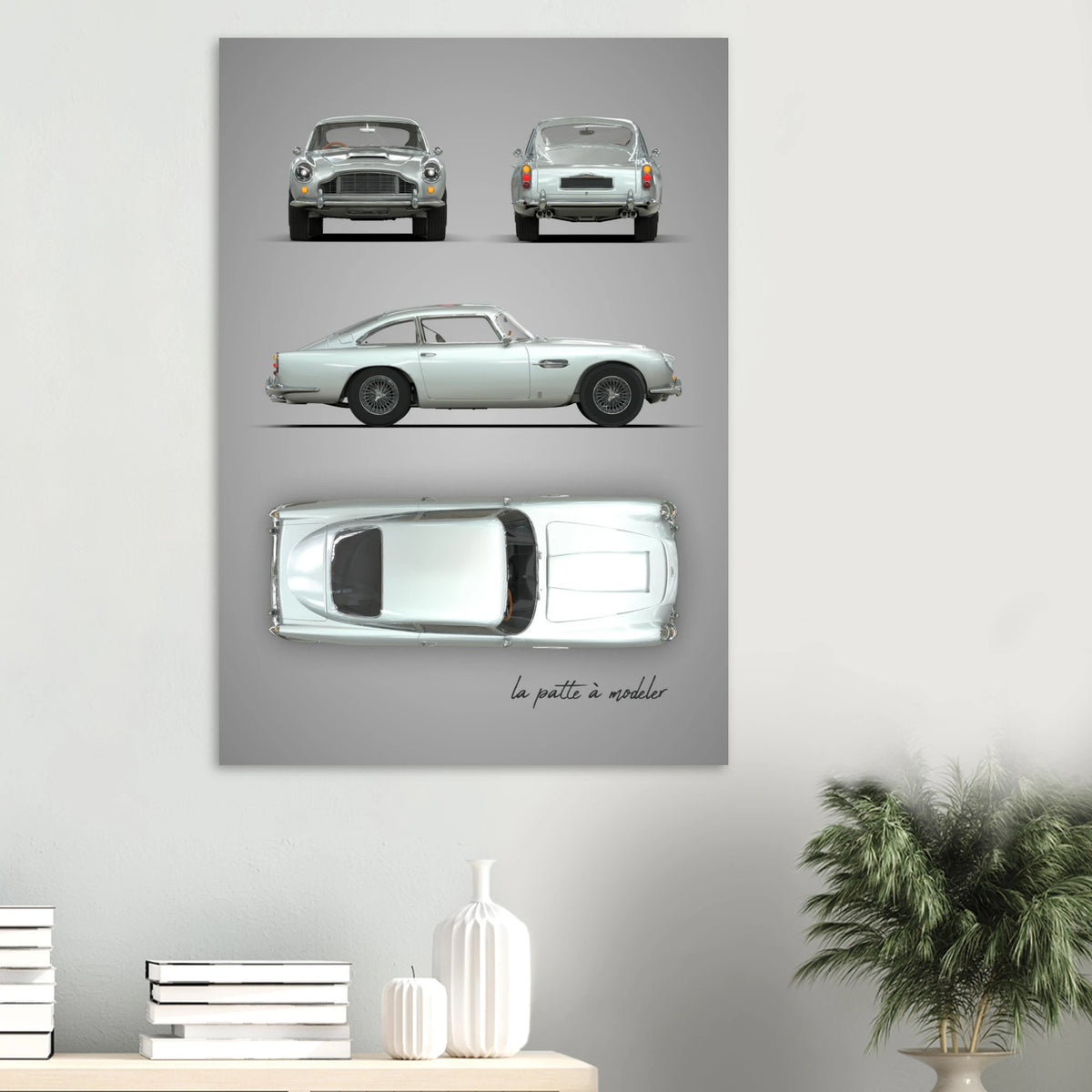 British Sports Car Aluminum Print - Classic GT Icon Art