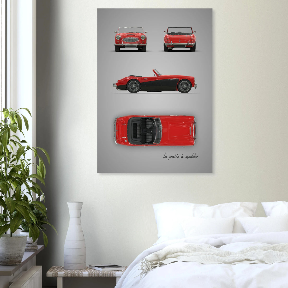 British Classic Roadster Aluminum Print - Vintage Sports Car Art
