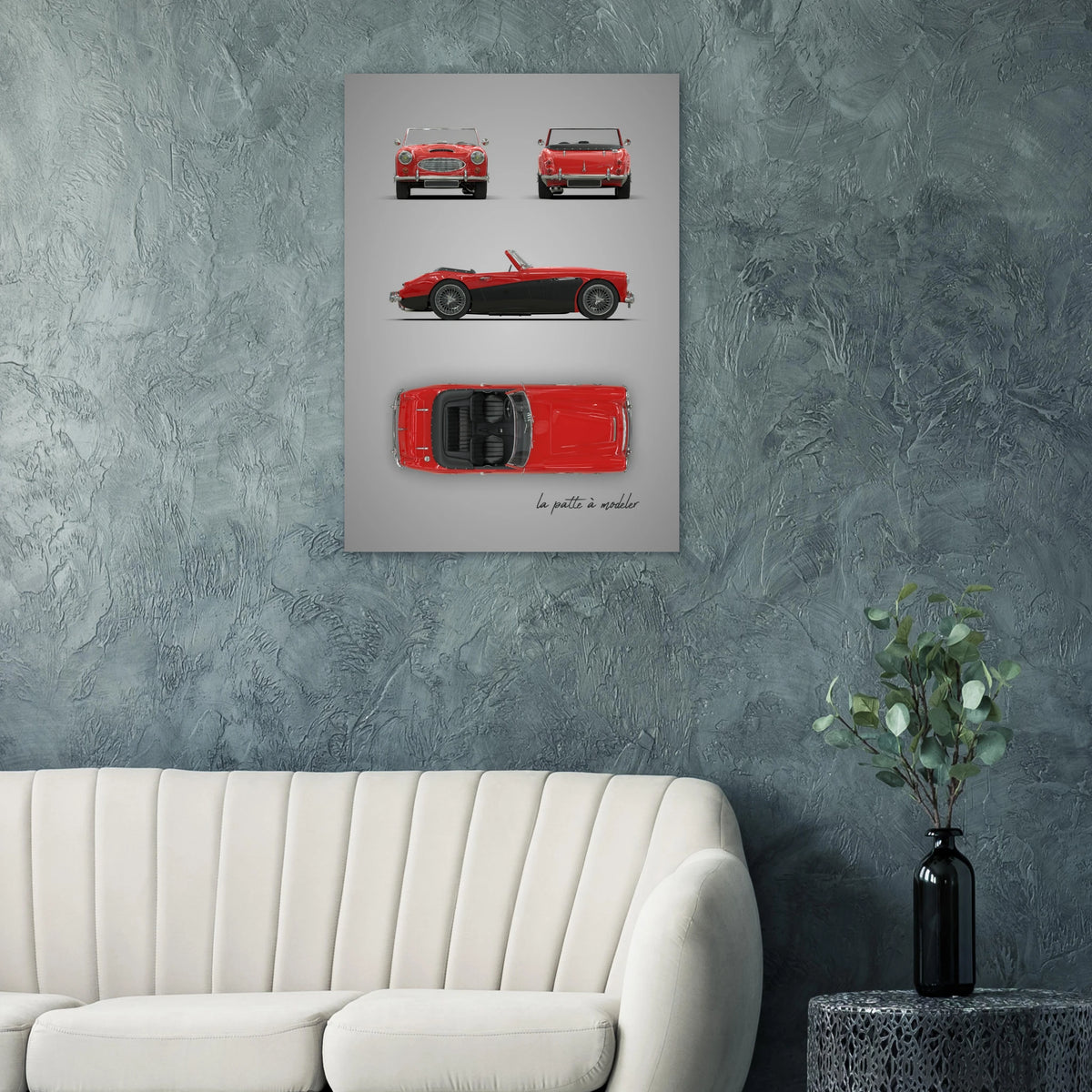 British Classic Roadster Aluminum Print - Vintage Sports Car Art