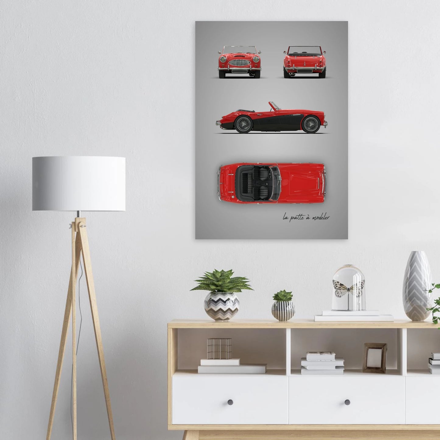 British Classic Roadster Aluminum Print - Vintage Sports Car Art