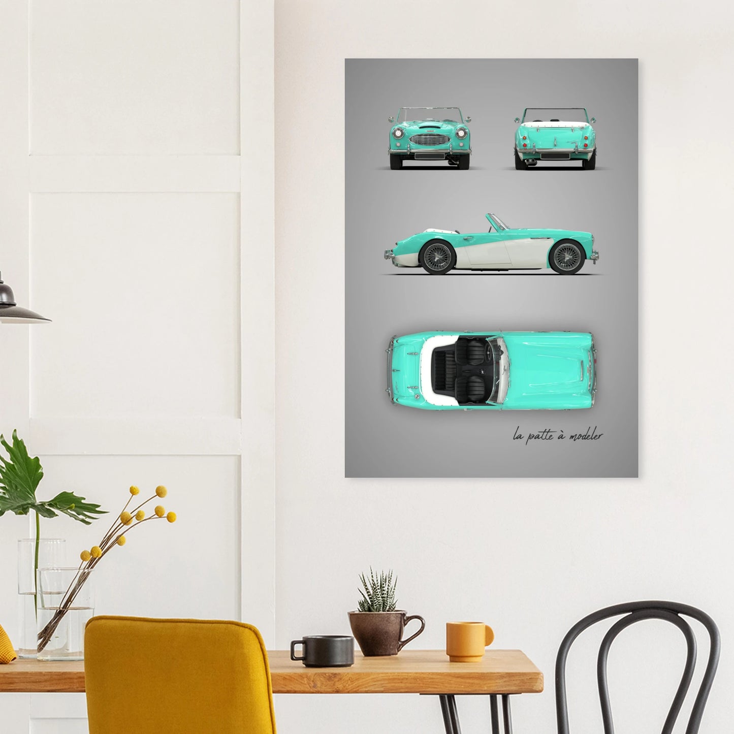 art, poster, aluminium print, wall art, automotive, gift, blueprint, car enthusiast, vintage car, classic car, motorcycle, race car, rally car, home decor