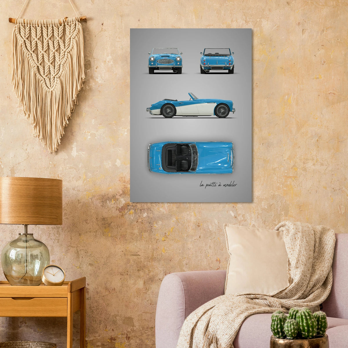 British Classic Roadster Aluminum Print - Vintage Sports Car Art