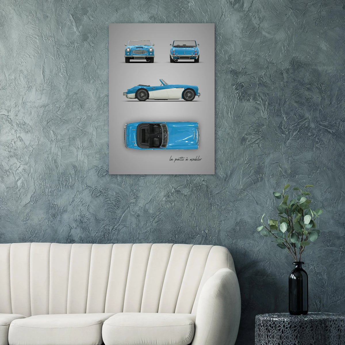 British Classic Roadster Aluminum Print - Vintage Sports Car Art