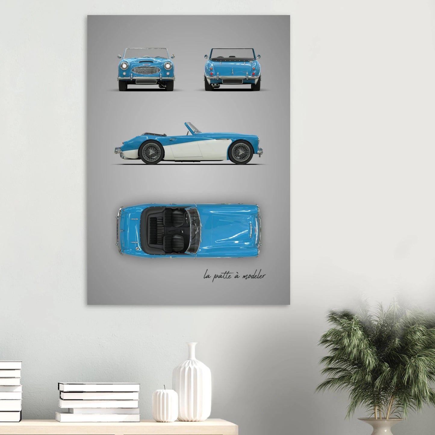 art, poster, aluminium print, wall art, automotive, gift, blueprint, car enthusiast, vintage car, classic car, motorcycle, race car, rally car, home decor