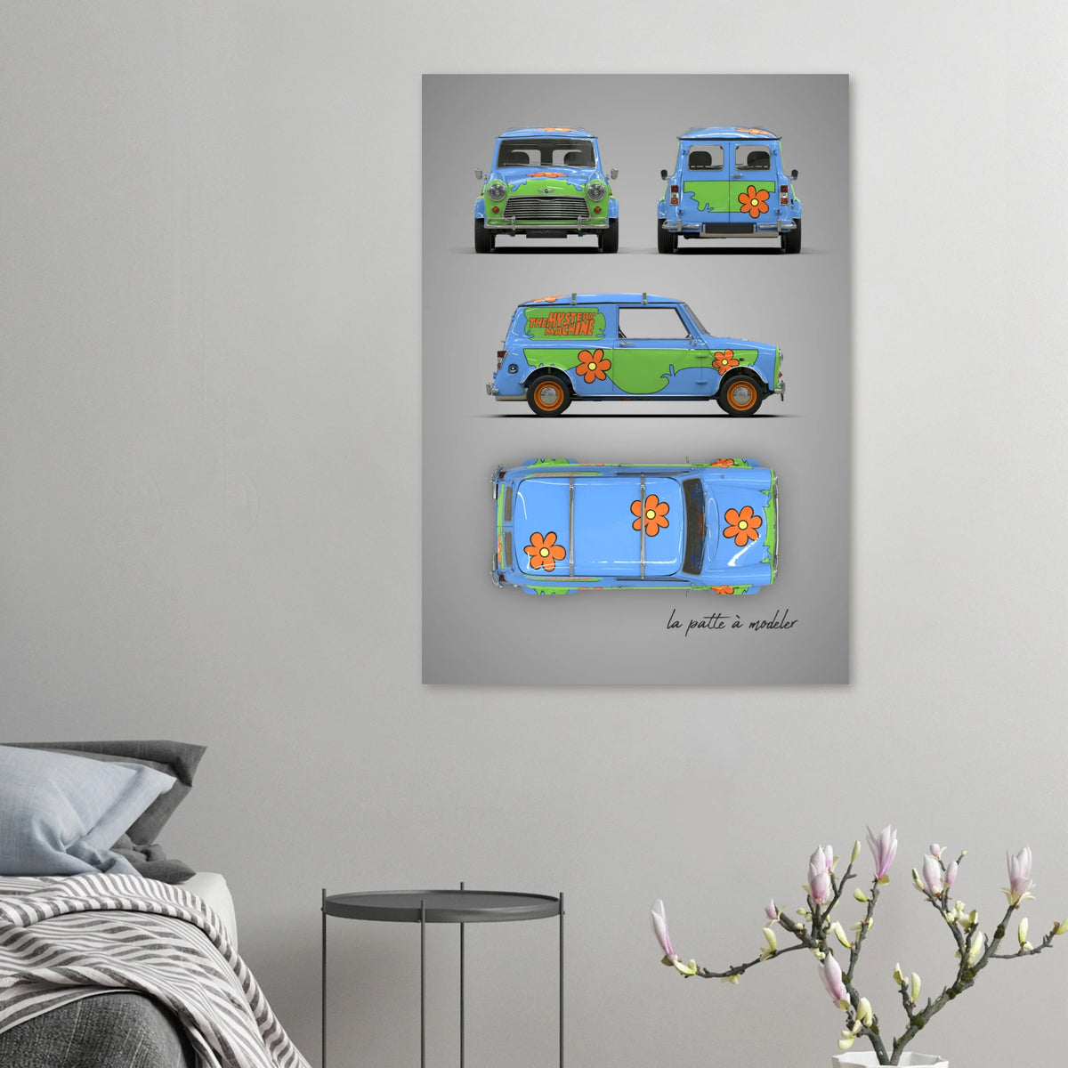 British Classic Car Aluminum Print - Custom Compact Icon Art