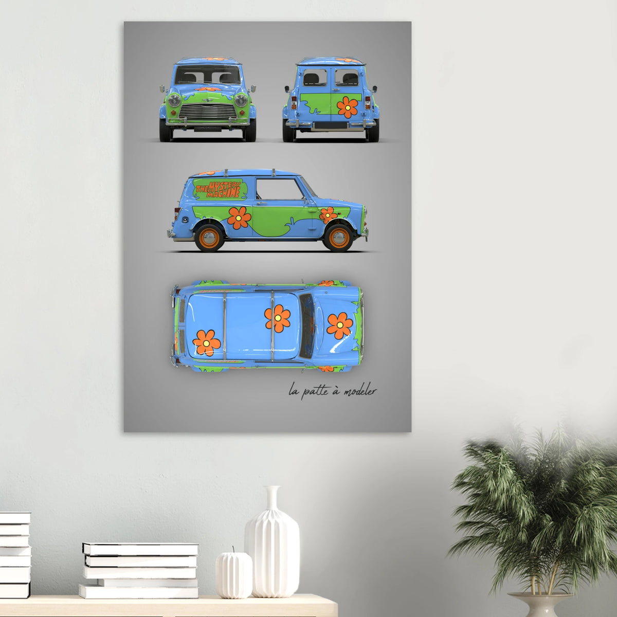 British Classic Car Aluminum Print - Custom Compact Icon Art