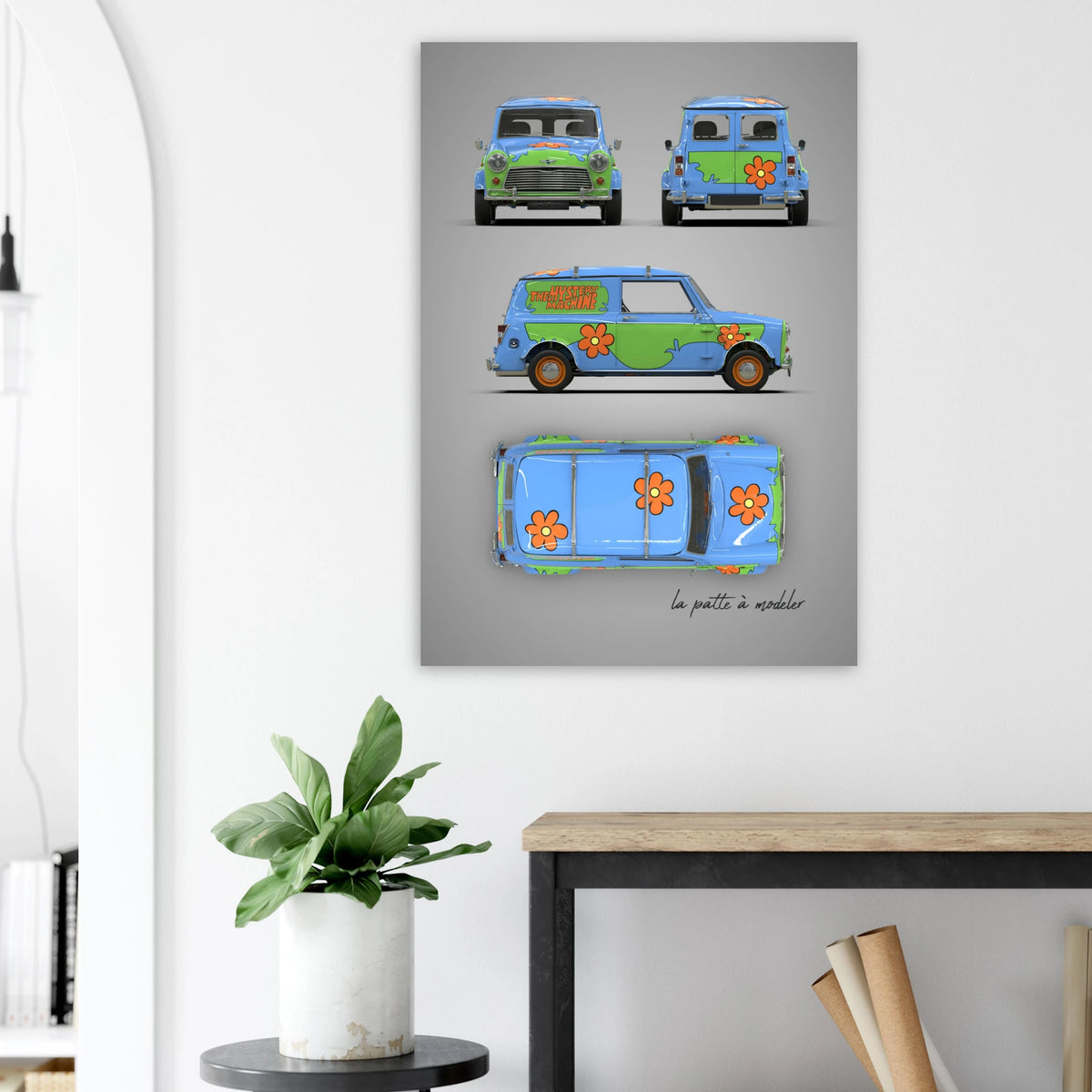 British Classic Car Aluminum Print - Custom Compact Icon Art