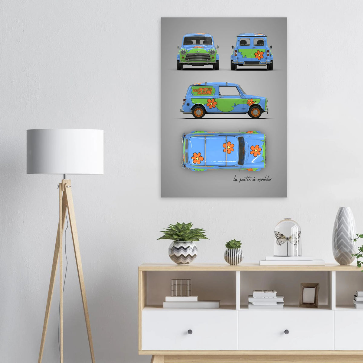 British Classic Car Aluminum Print - Custom Compact Icon Art