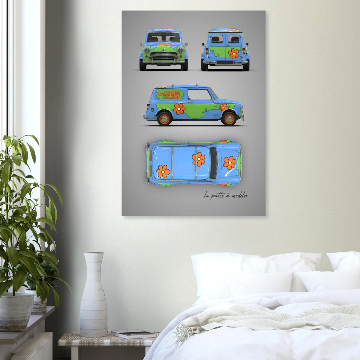 British Classic Car Aluminum Print - Custom Compact Icon Art