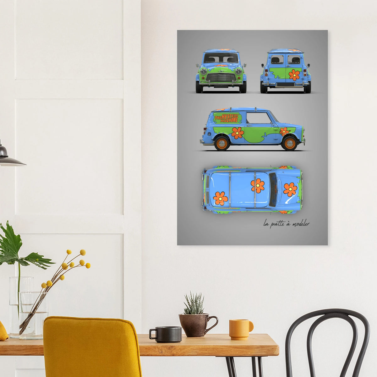 British Classic Car Aluminum Print - Custom Compact Icon Art