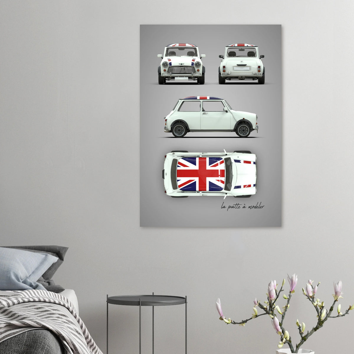 British Classic Icon Aluminum Print - Vintage Car Art
