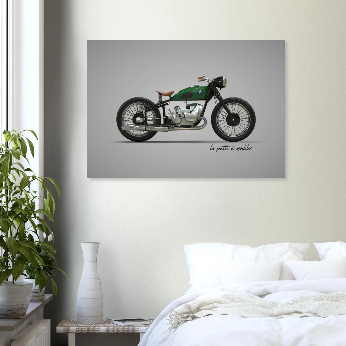 German Motorcycle Aluminum Print - Classic Heritage Art