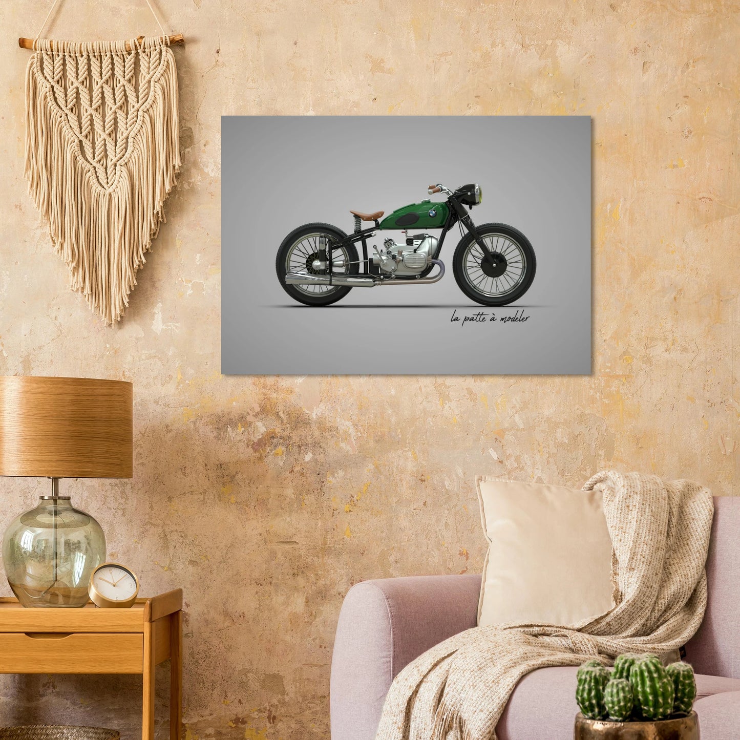German Motorcycle Aluminum Print - Classic Heritage Art
