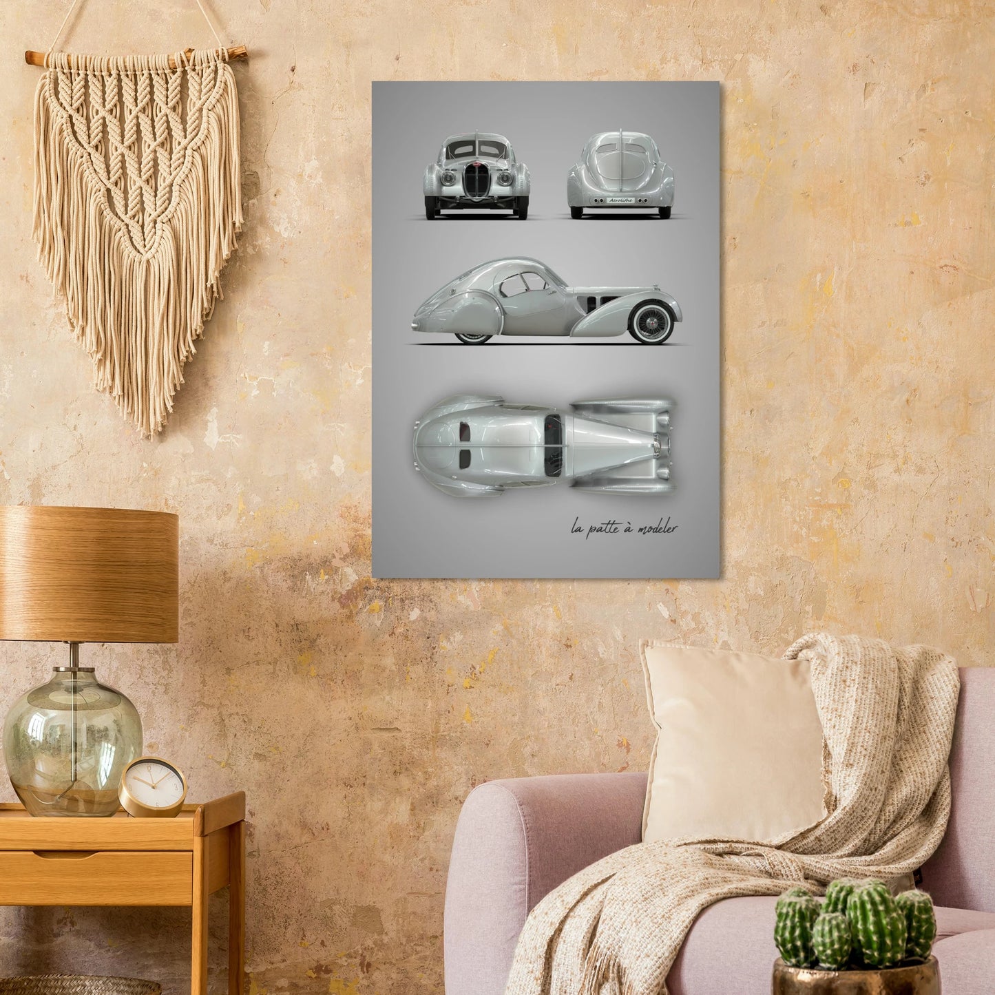 French Luxury Car Aluminum Print - Art Deco Heritage Art