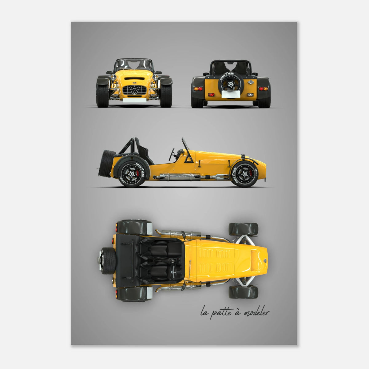 British Track Car Aluminum Print - Pure Performance Art