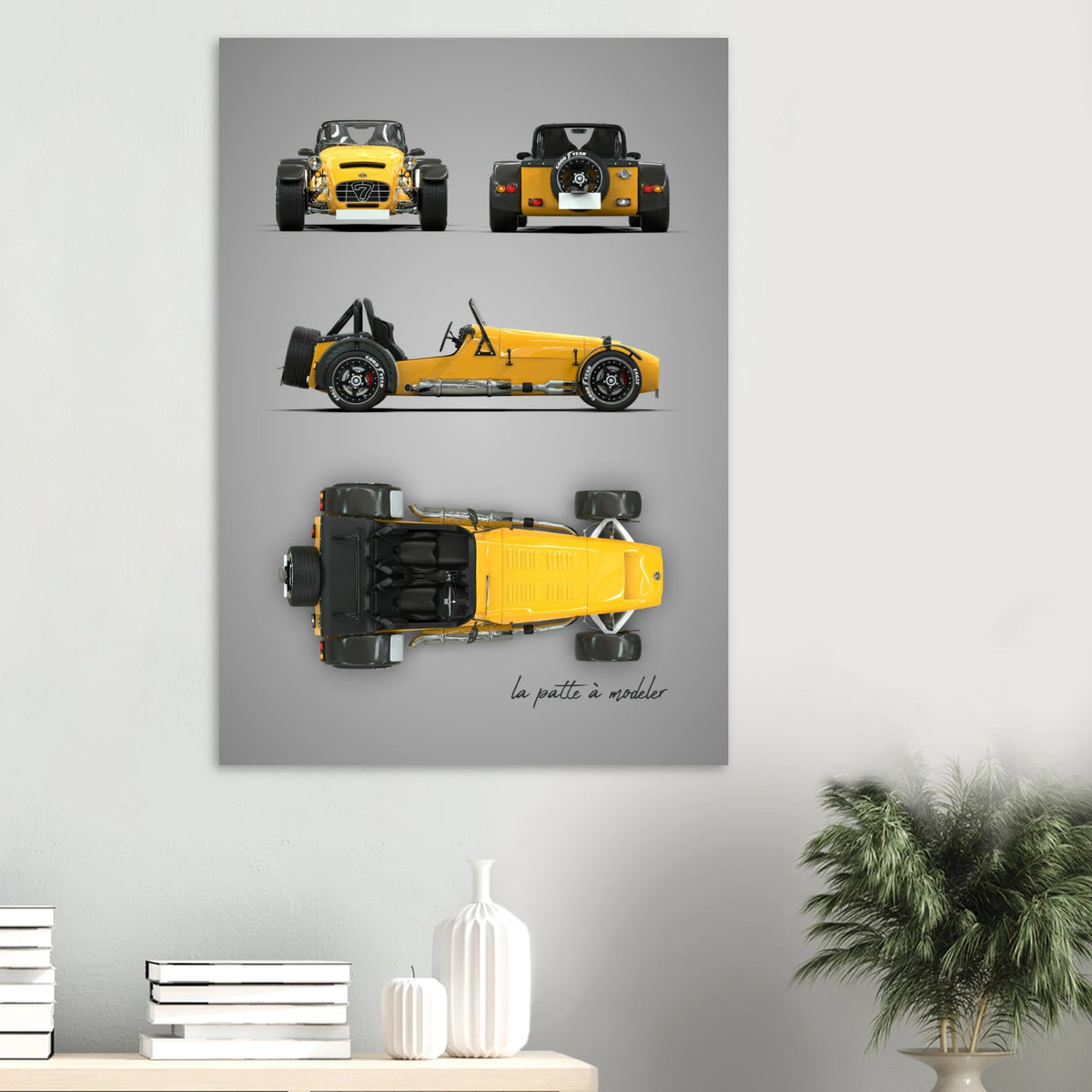 British Track Car Aluminum Print - Pure Performance Art