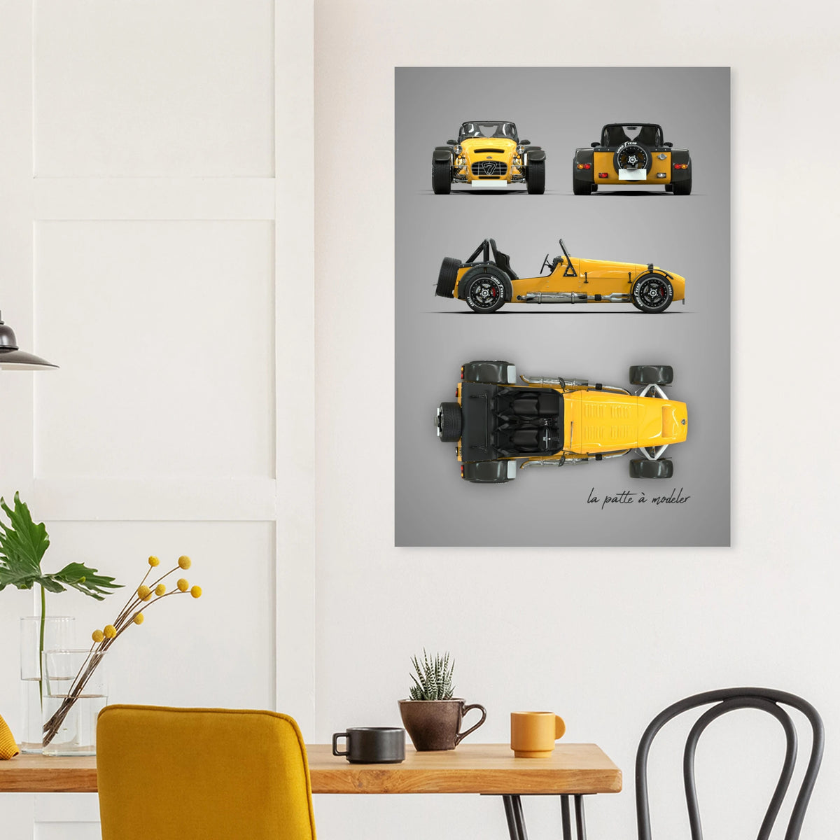 British Track Car Aluminum Print - Pure Performance Art