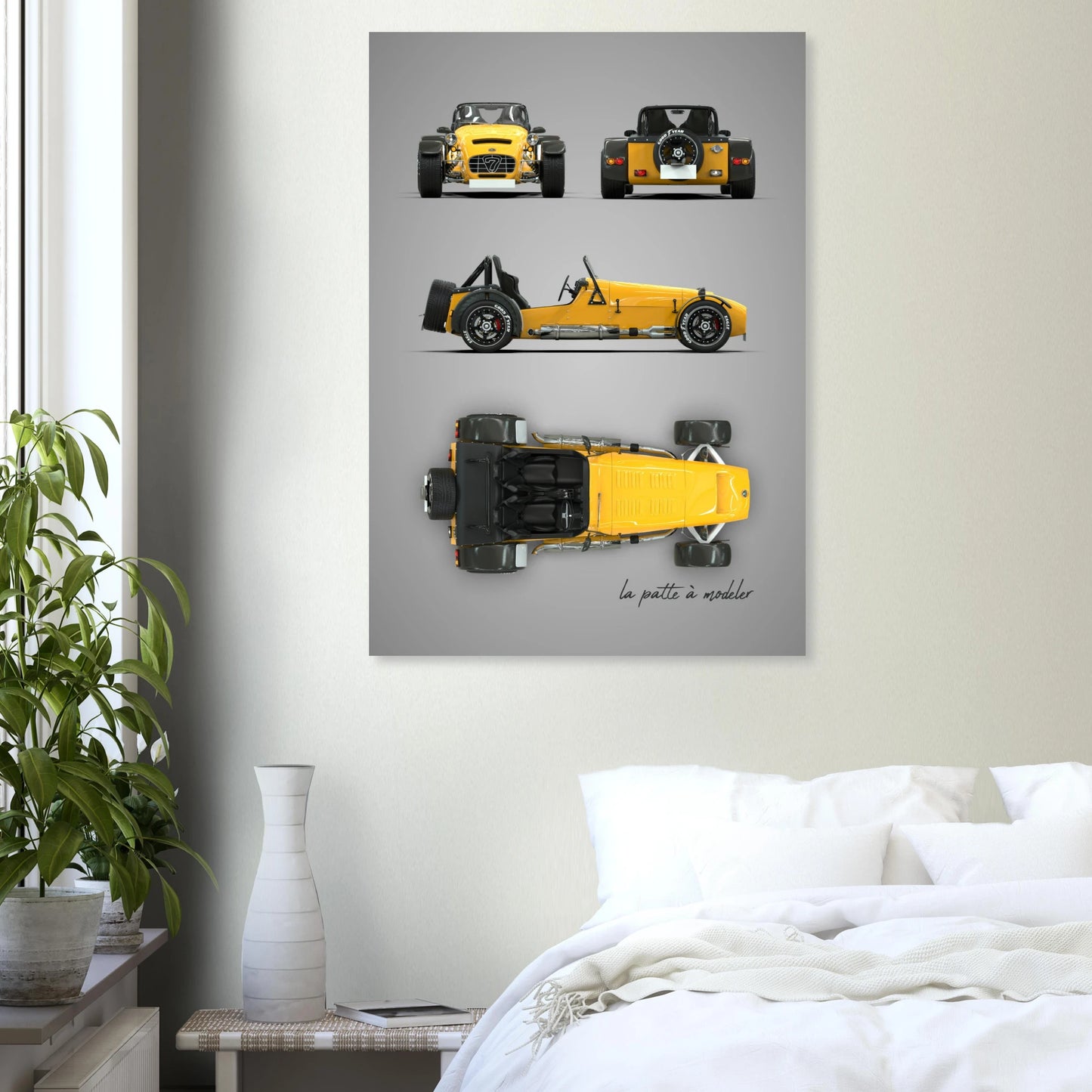 British Track Car Aluminum Print - Pure Performance Art