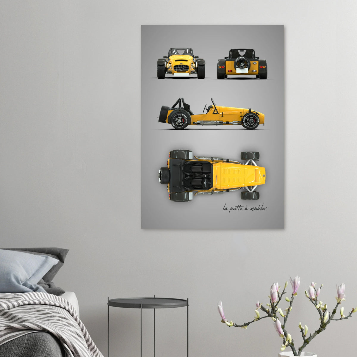 British Track Car Aluminum Print - Pure Performance Art