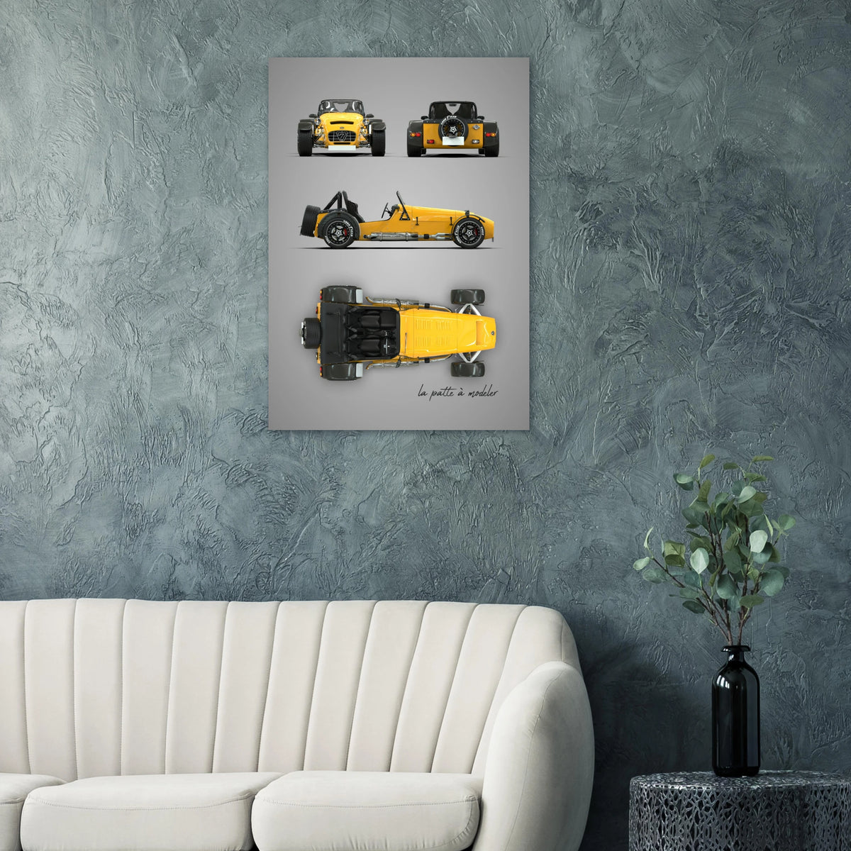 British Track Car Aluminum Print - Pure Performance Art