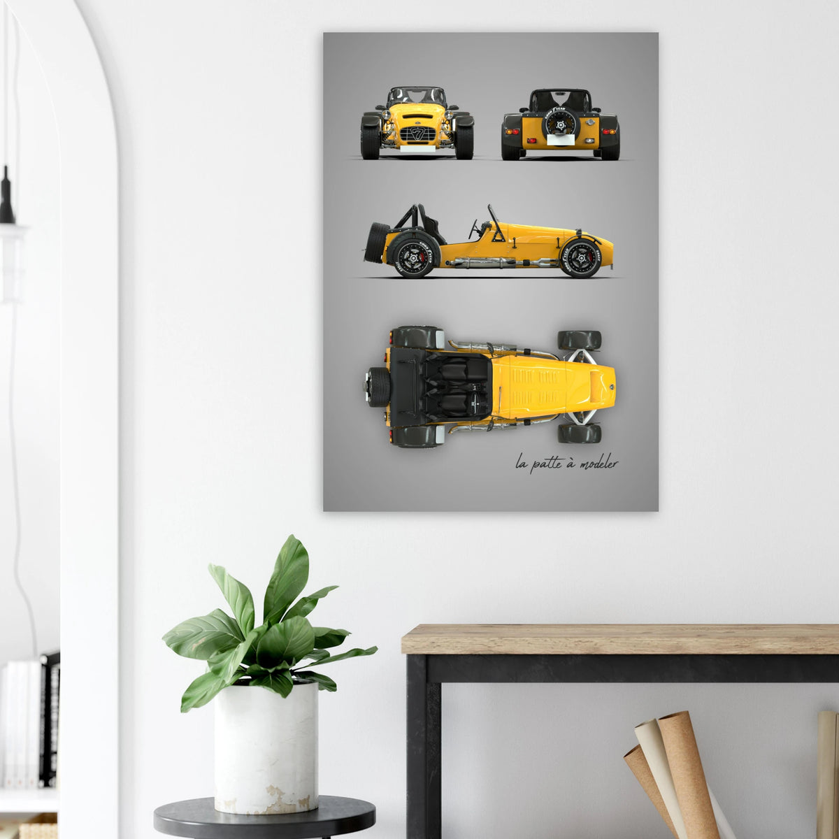 British Track Car Aluminum Print - Pure Performance Art