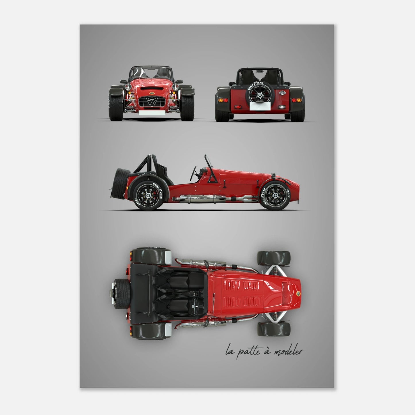 British Sports Car Aluminum Print - Driving Experience Art